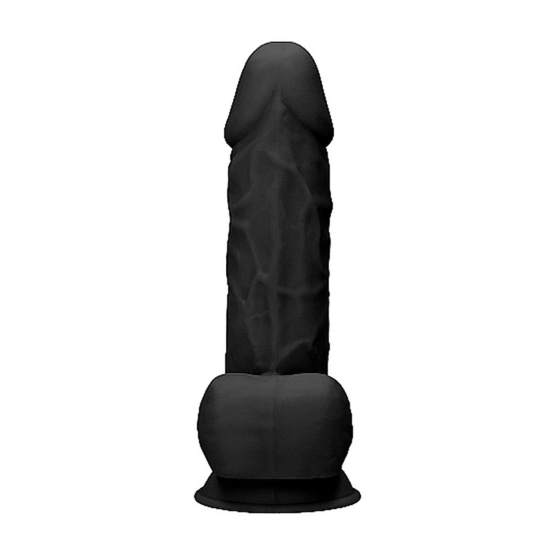 Silicone Dildo With Balls - 21,6 cm - Black